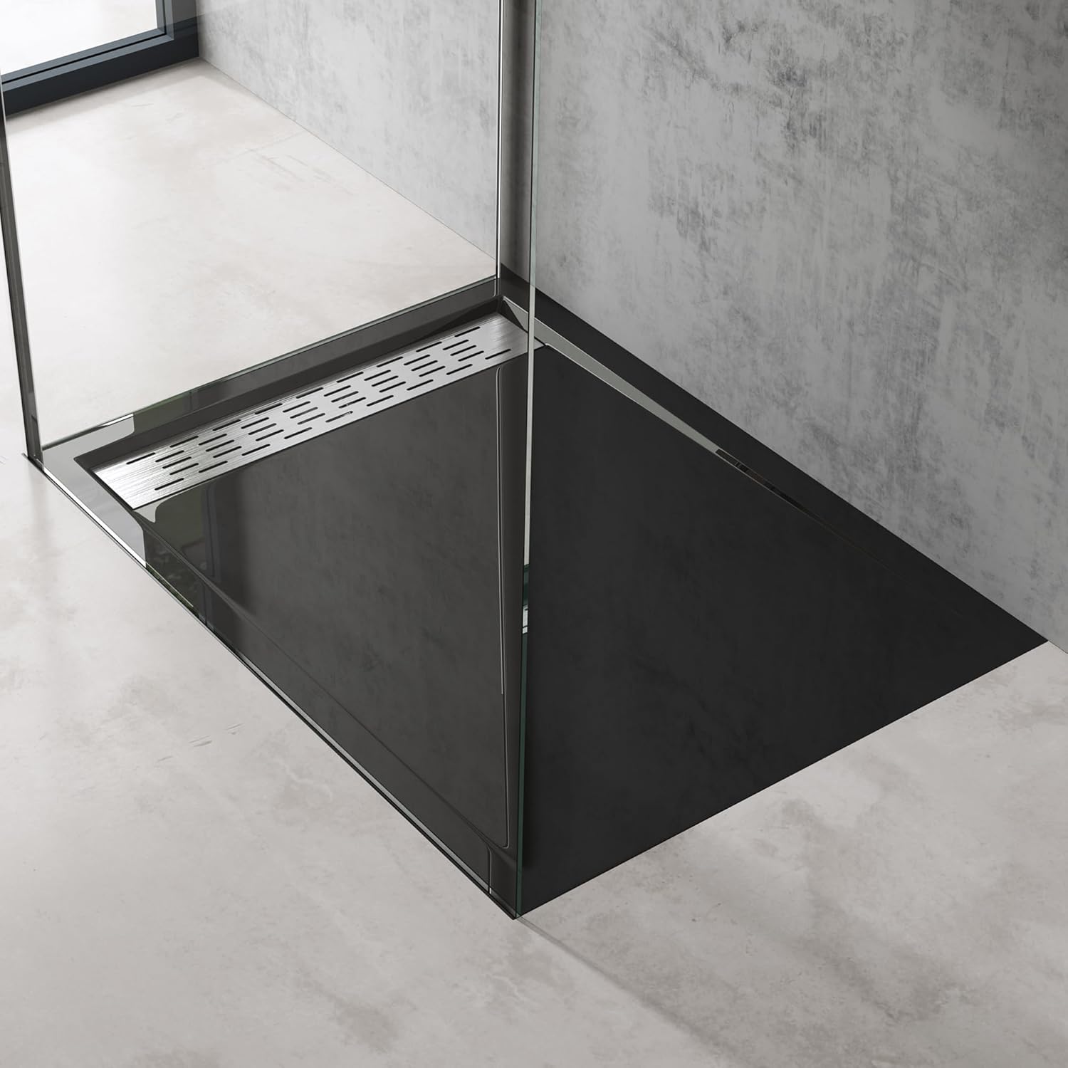 Doporro Piatto Doccia 80x120x5 cm Acrilico Nero