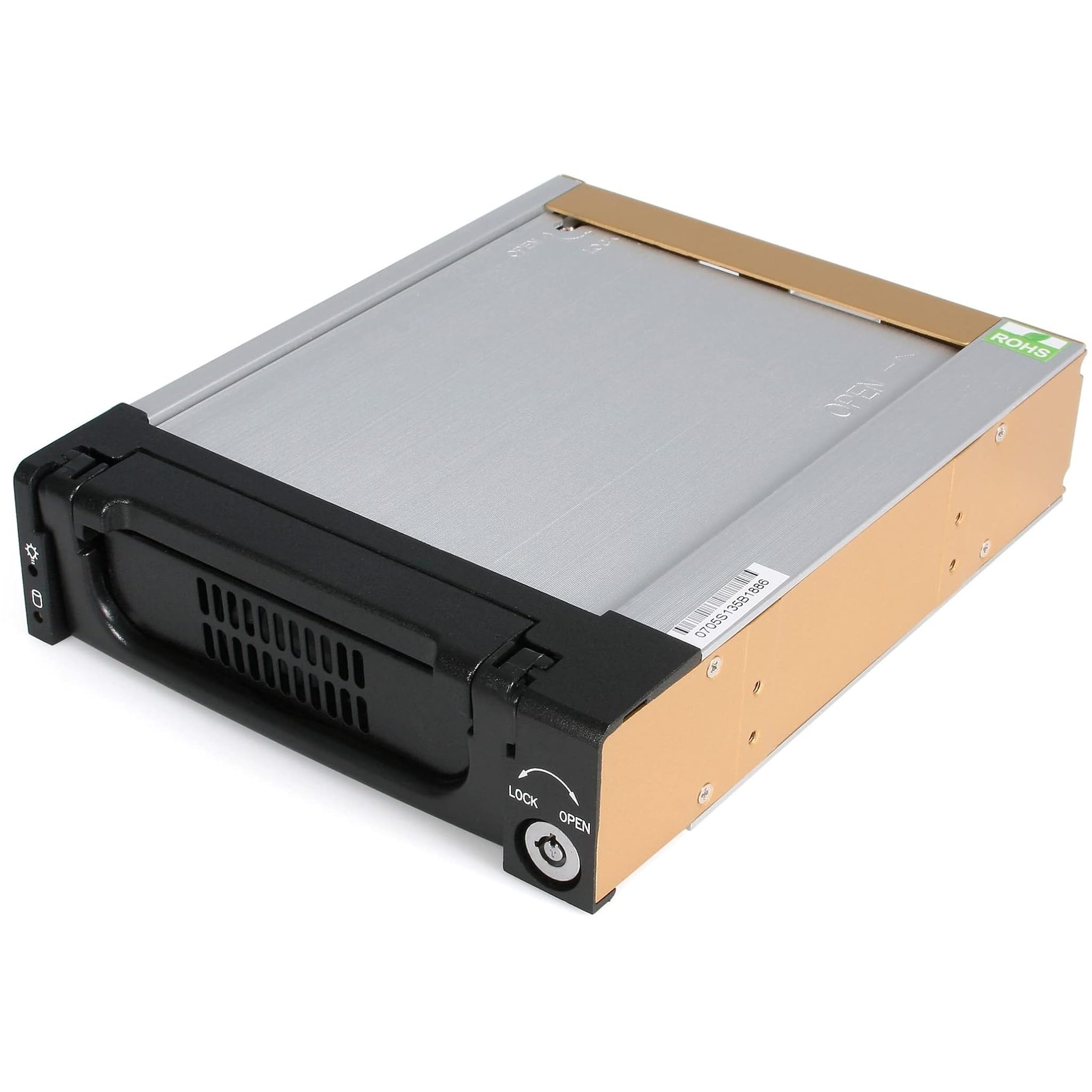 Startech.com Cassetto Rack Portatile SATA 5.25", Nero