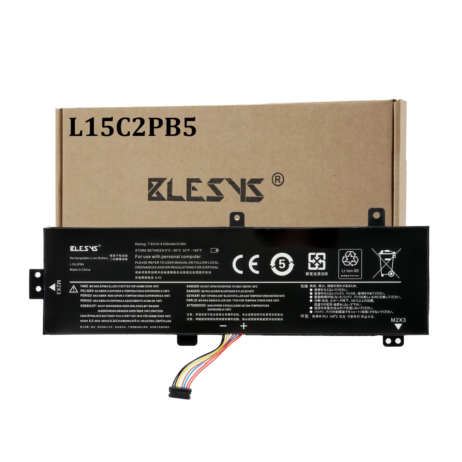Blesys L15C2PB5 Batteria per Lenovo Ideapad