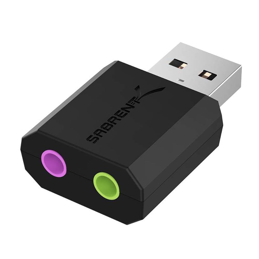 Sabrent Scheda Audio USB Esterna AU-MMSA, Nera