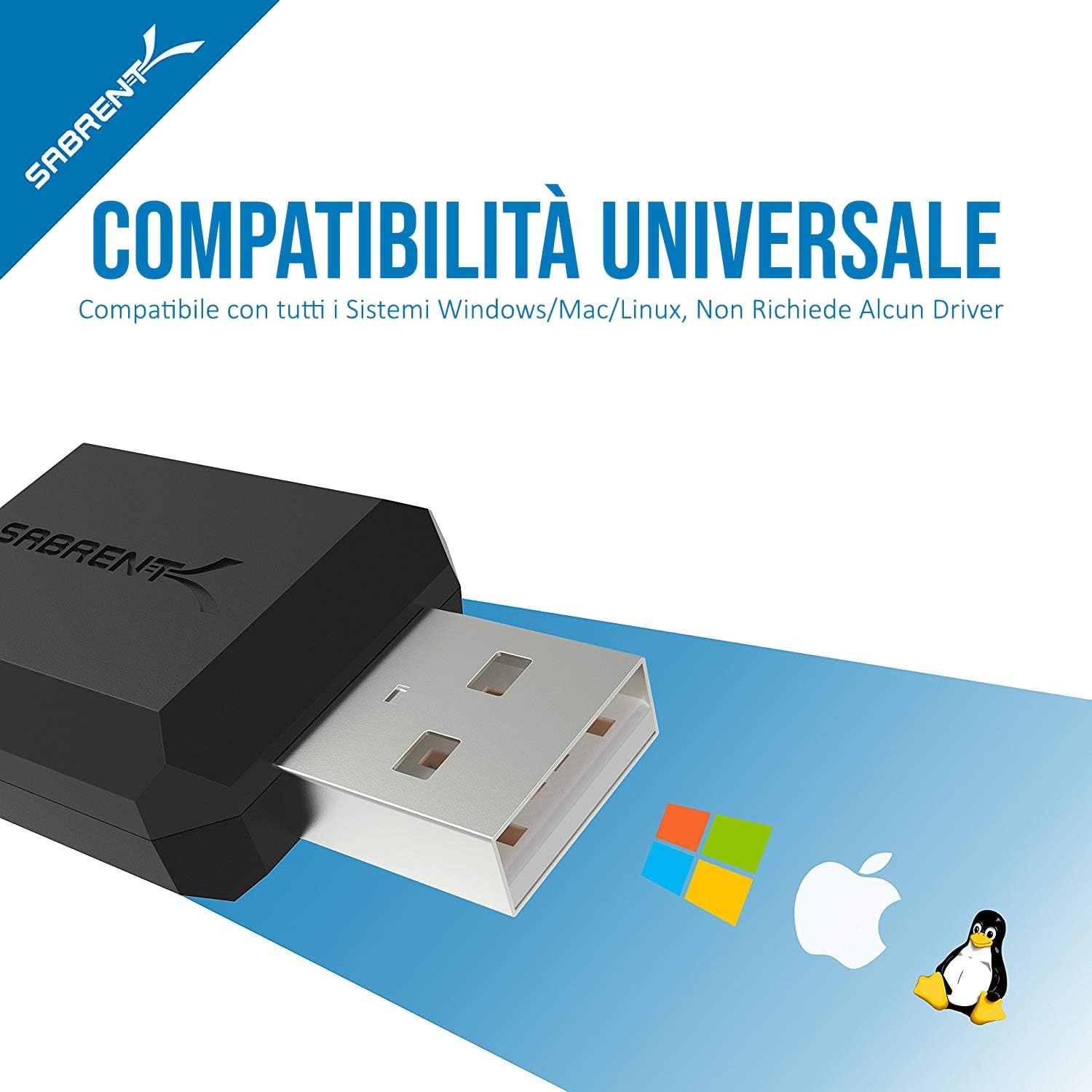 Sabrent Scheda Audio USB Esterna AU-MMSA, Nera - immagine 6