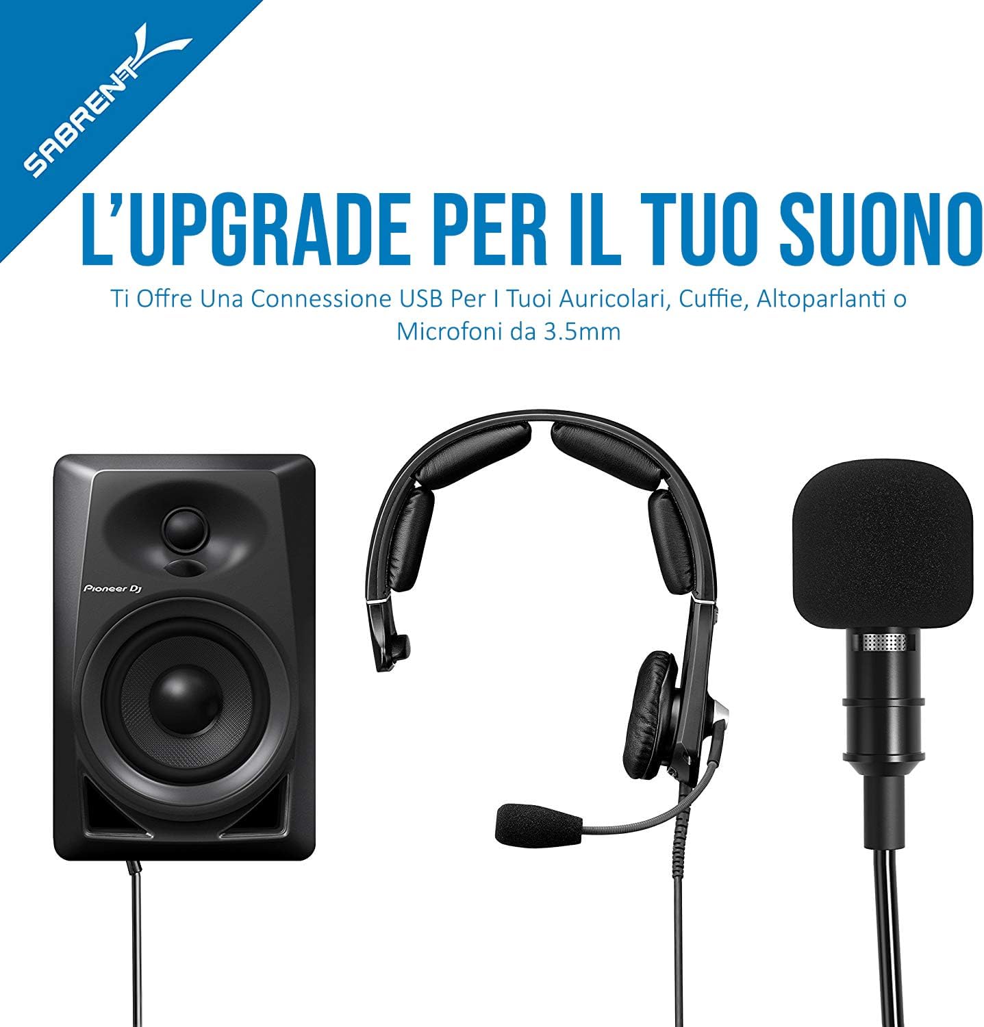 Sabrent Scheda Audio USB Esterna AU-MMSA, Nera - immagine 8