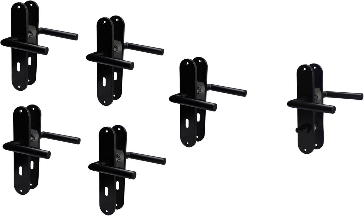 Set 6 Accessori Ristrutturazione in Acciaio Inox Nero