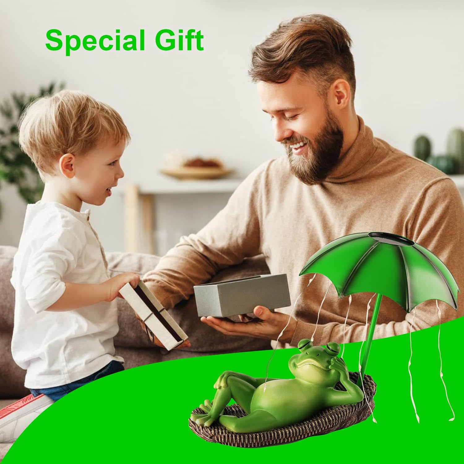 Decorazione Giardino Rana con Statua Solare LED - immagine 5