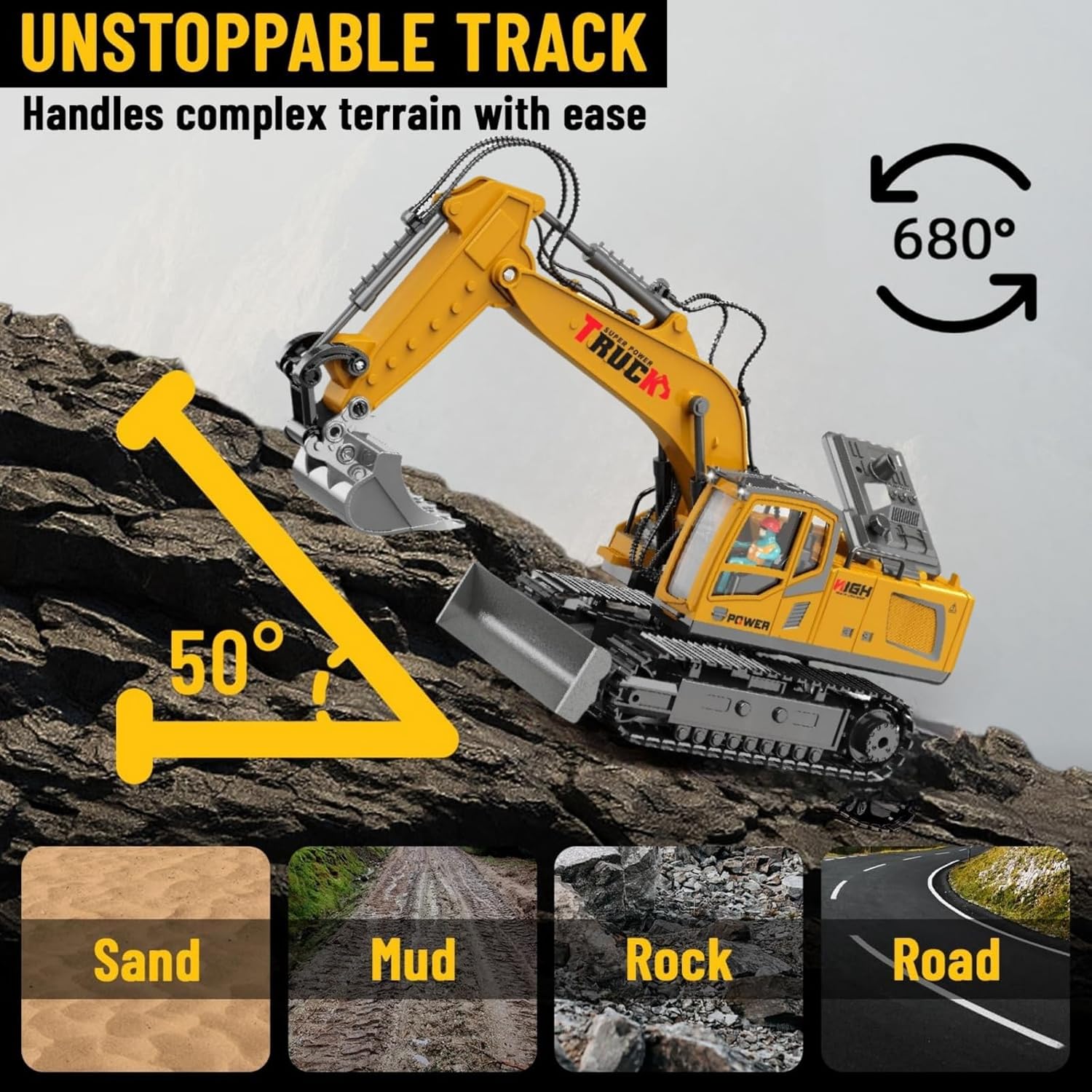 LioMaxi Escavatore Telecomandato 1:16 17 Canali - immagine 4