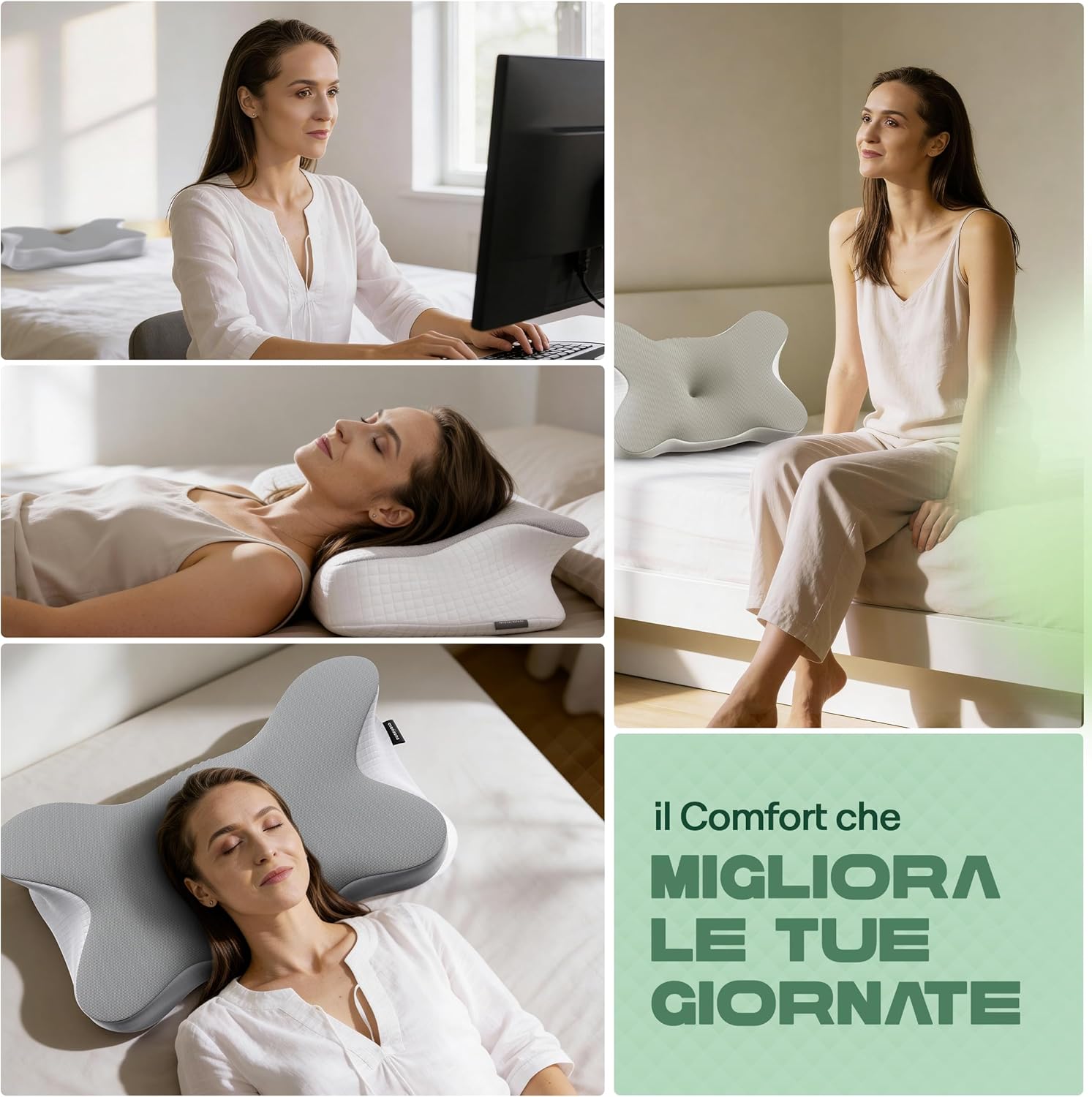 Linea Vertebra™ Cuscino Cervicale Ergonomico Memory Foam - immagine 5