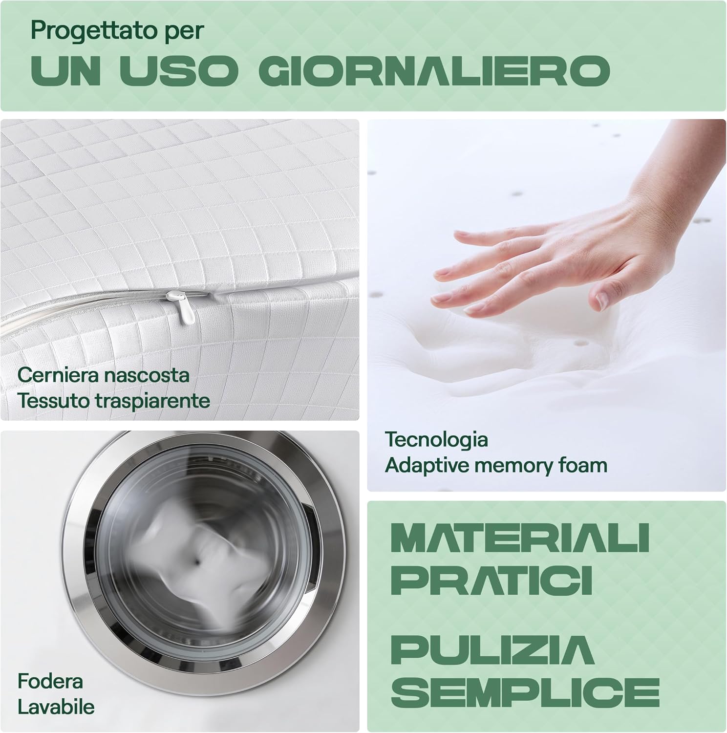 Linea Vertebra™ Cuscino Cervicale Ergonomico Memory Foam - immagine 6