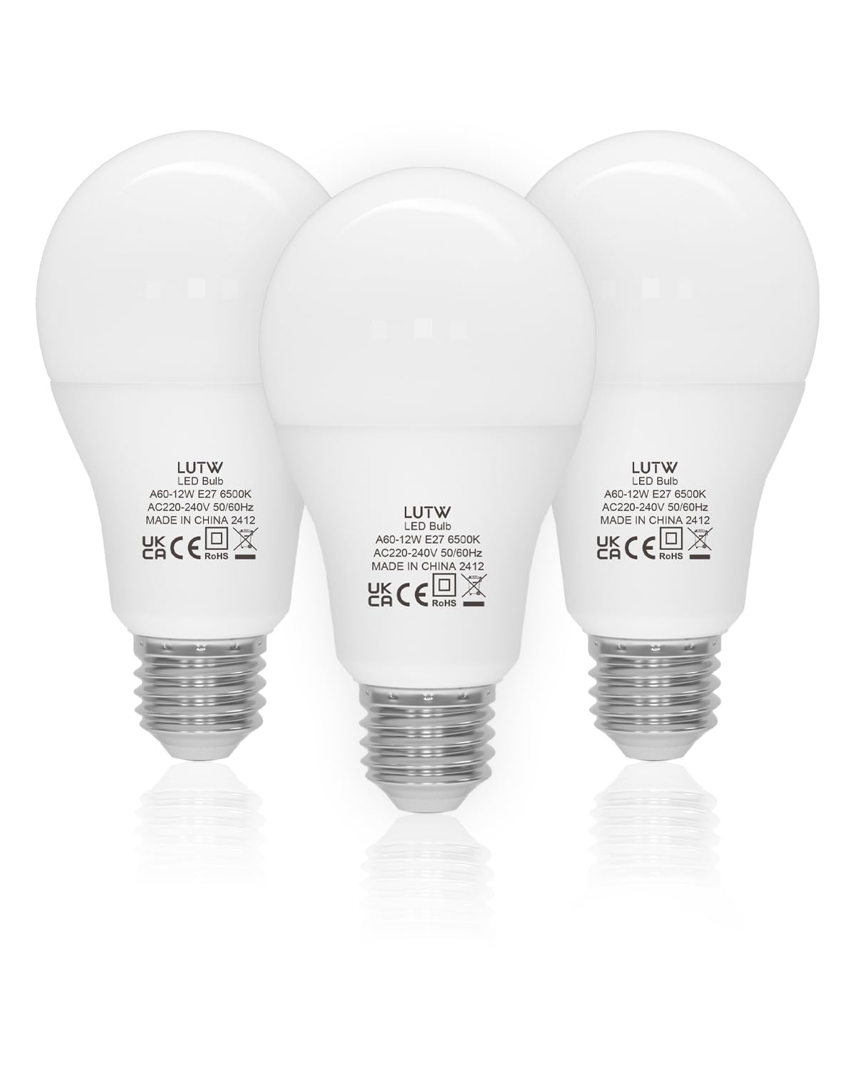 Lampadine LED E27 Luce Fredda 12W, 6500K