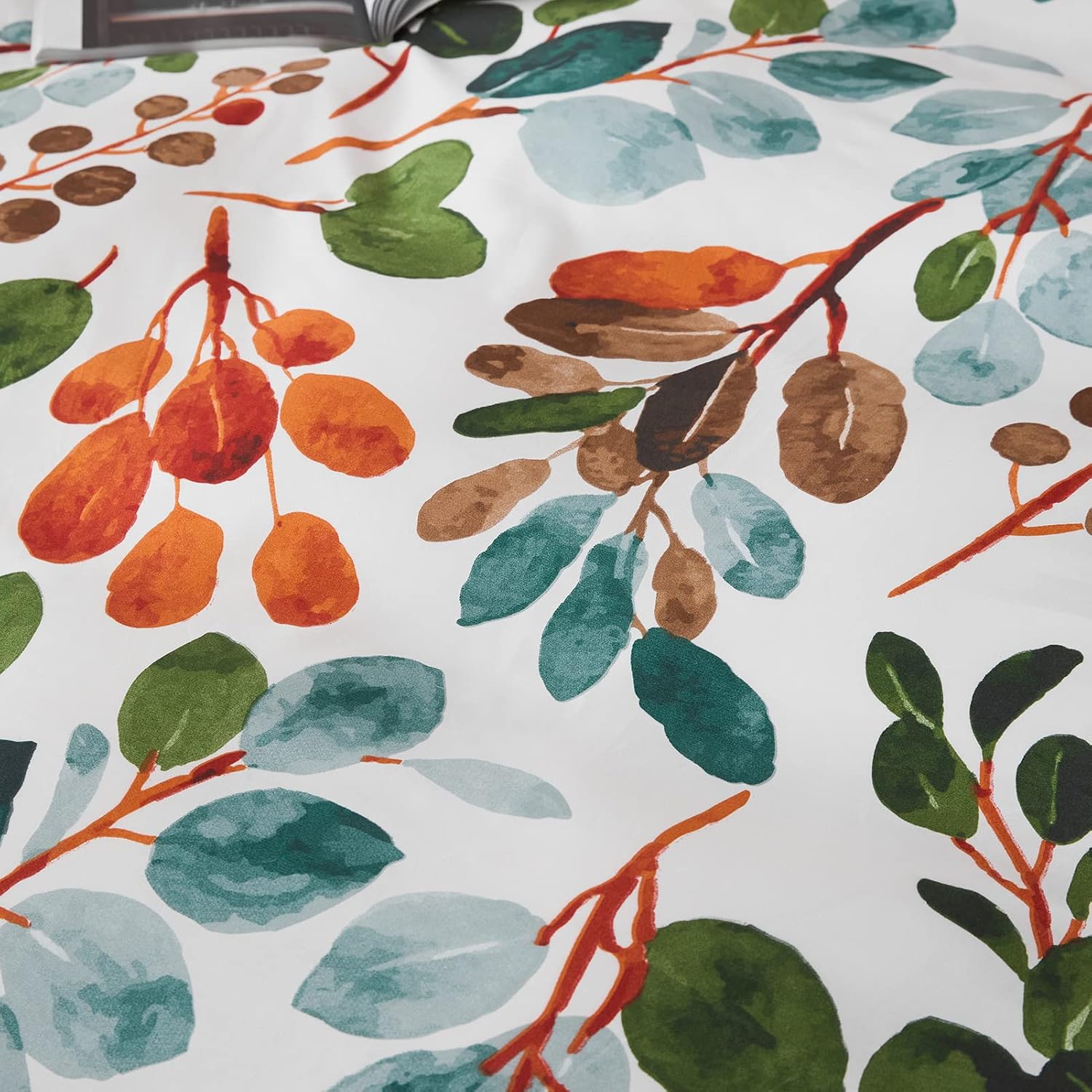 Jemiipee Set Copripiumino Floreale Matrimoniale, Verde - immagine 4