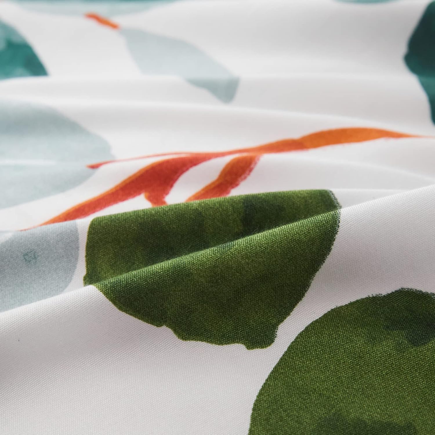 Jemiipee Set Copripiumino Floreale Matrimoniale, Verde - immagine 5