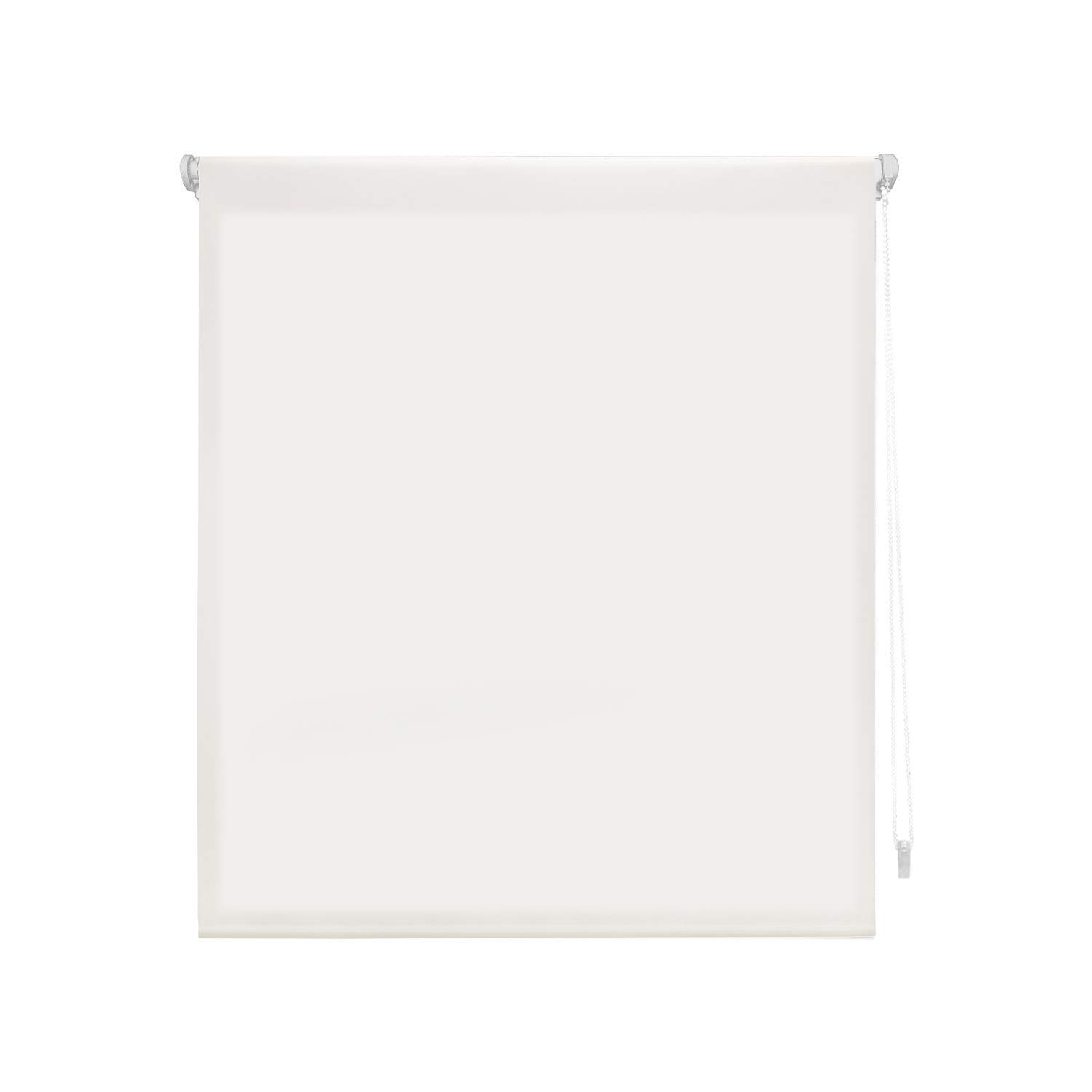 Blindecor Aure - Tenda a Rullo Traslucida Senza Perforazione, Bianco Sporco