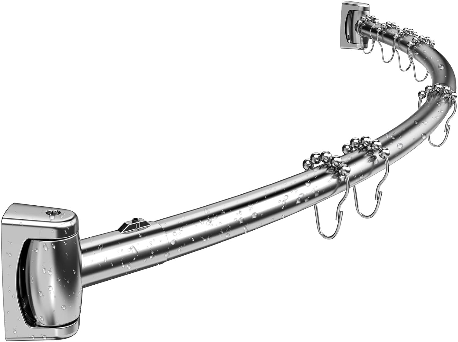 Misounda Asta Per Tenda Doccia a Curva 90-160cm - immagine 1