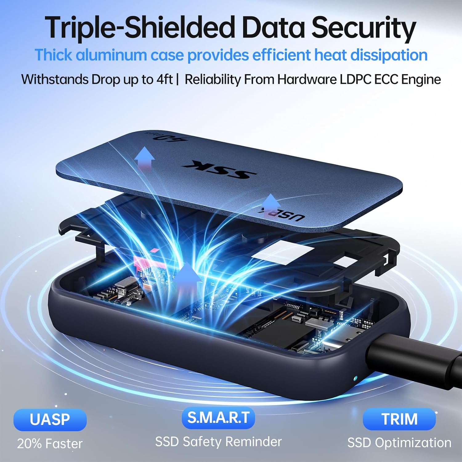 Ssk SSD Esterno Portatile 2 TB USB4.0 - immagine 5