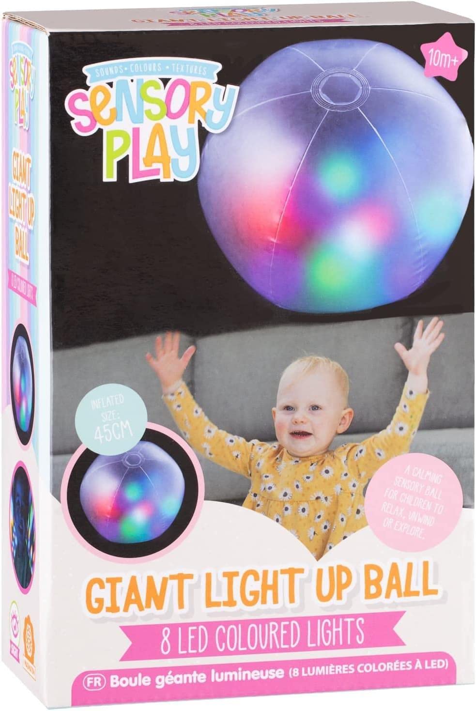 Family Games Sensory Play Gigante accende la palla sensoriale vede attraverso la palla con le luci del LED