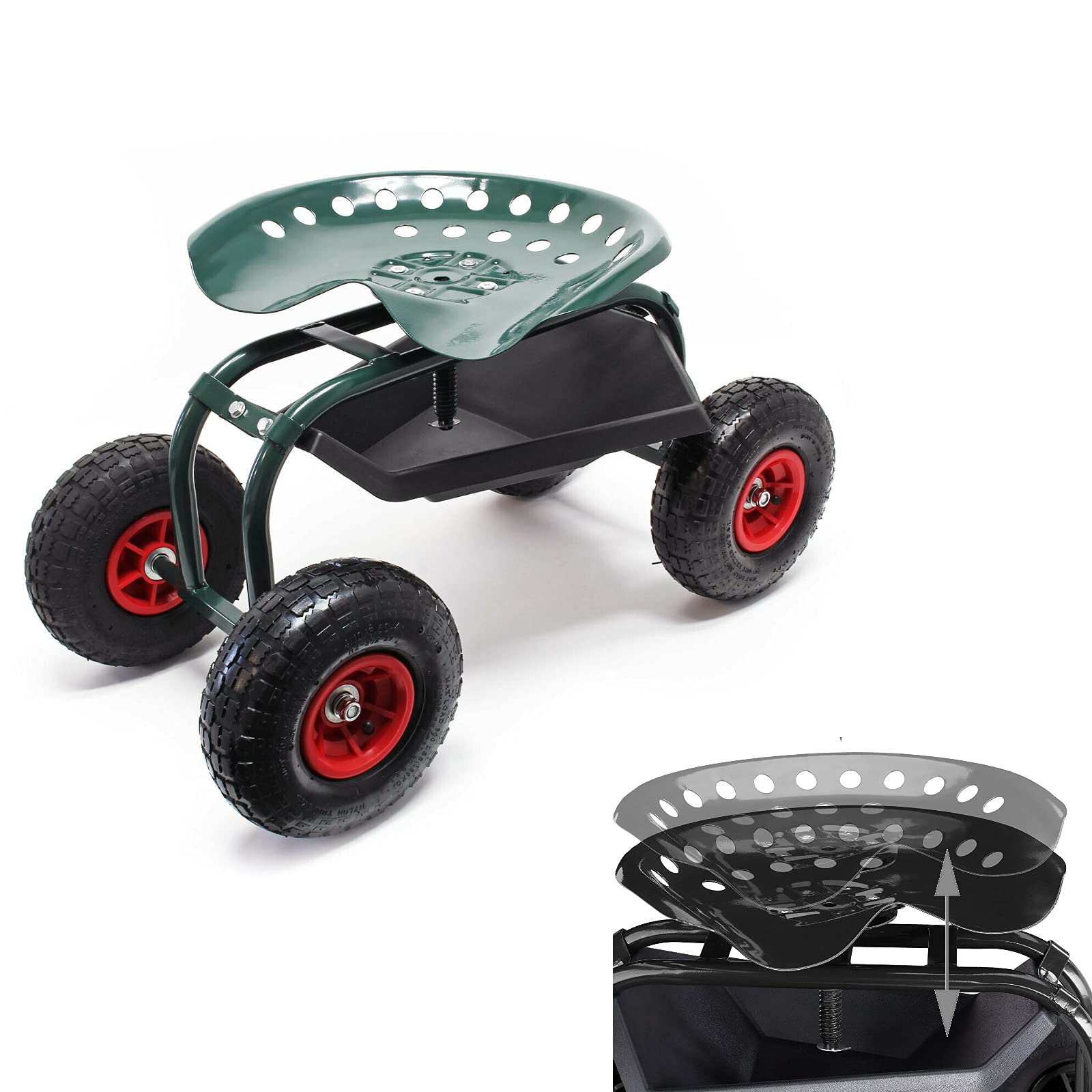 Carrello da Giardinaggio e Officina con Seduta 150kg