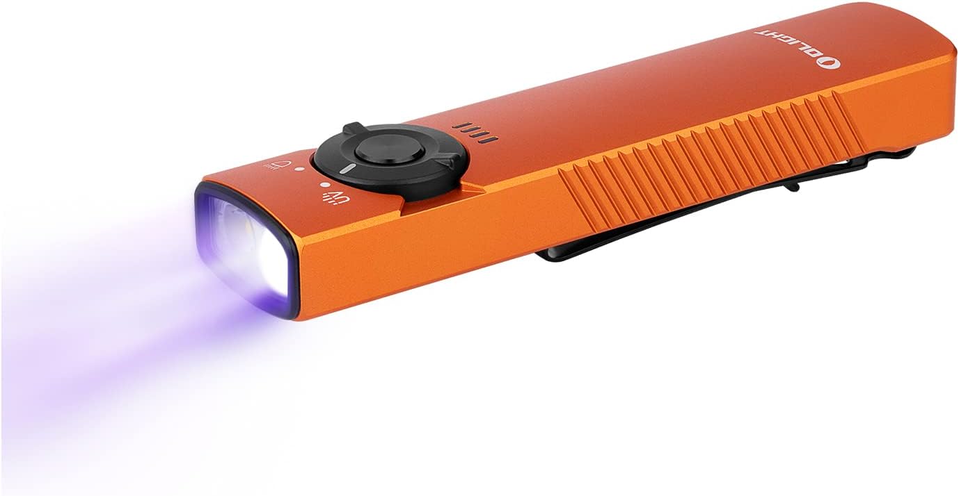 OLIGHT Arkfeld UV Lampada EDC Ricaricabile, Arancione