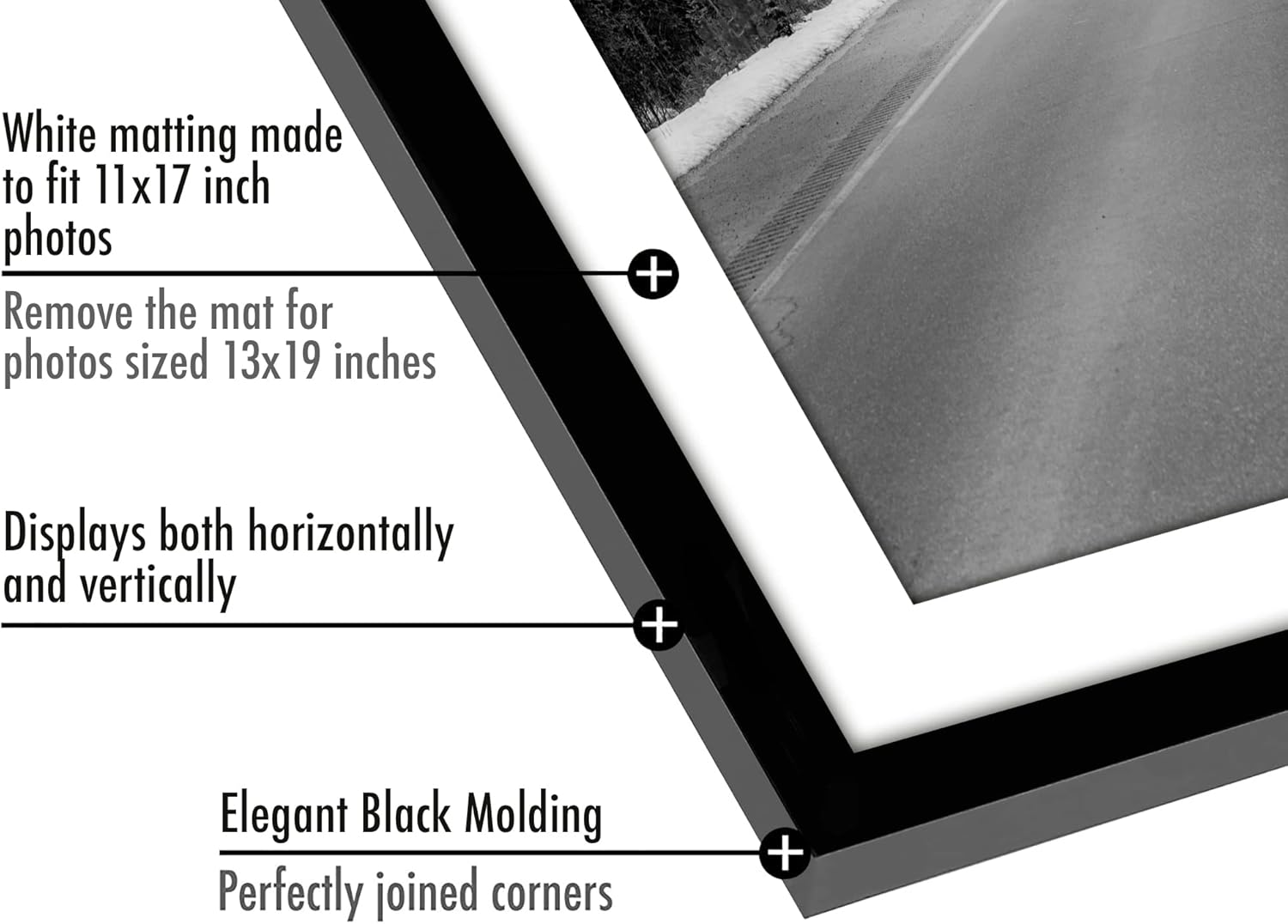 Americanflat Cornice Portafoto 13x19 con Plexiglass x5 - immagine 3