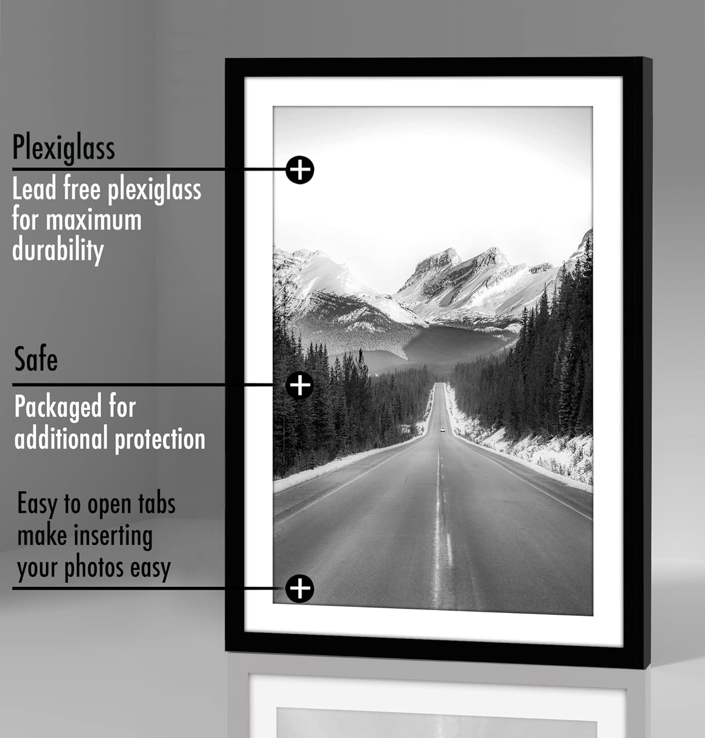 Americanflat Cornice Portafoto 13x19 con Plexiglass x5 - immagine 6