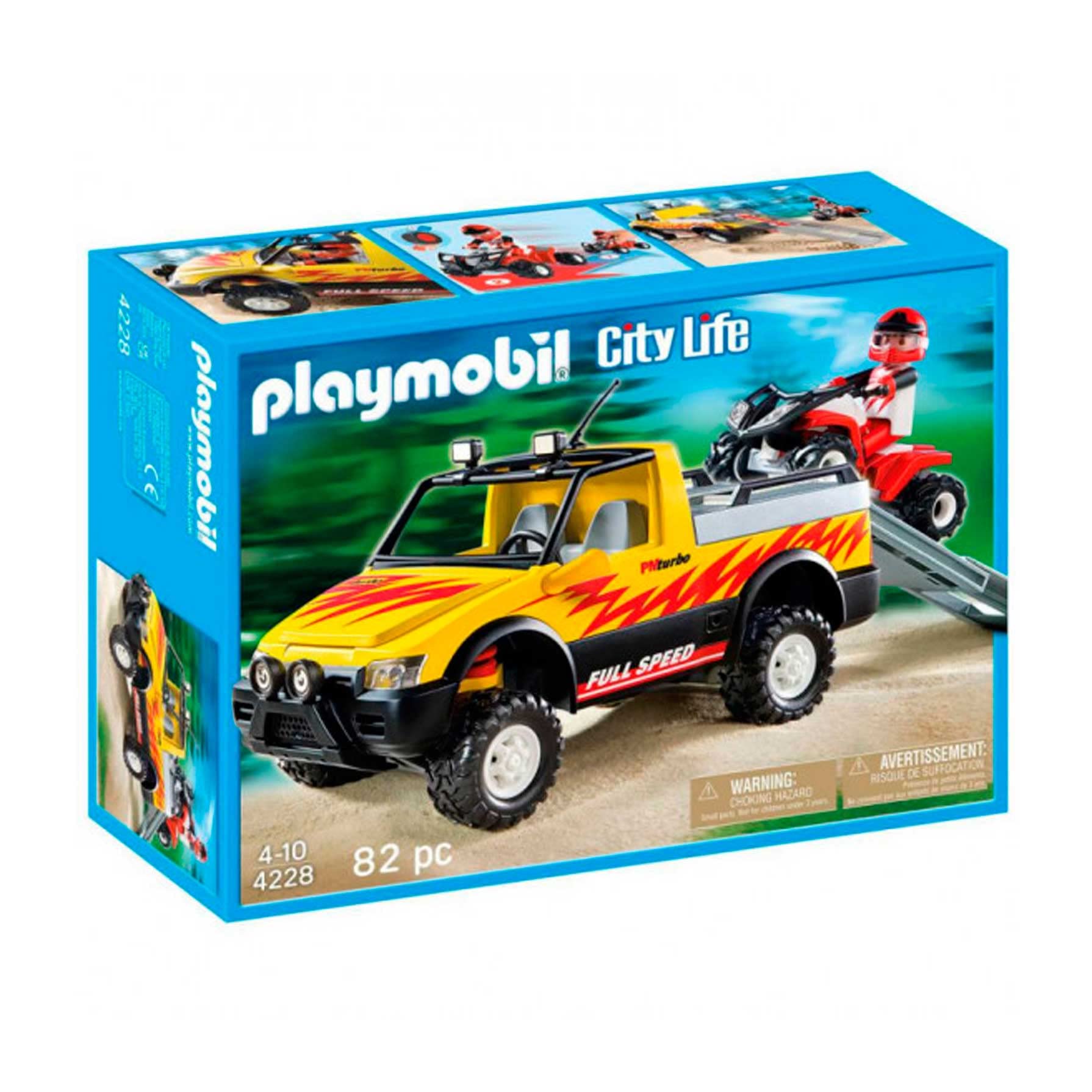 Playmobil 626094 -Pick-Up con quad da corsa (4228)