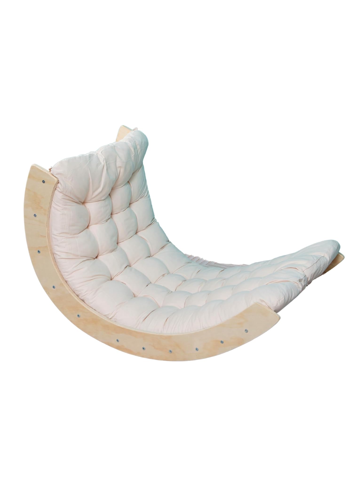 Mini Arco da Arrampicata in Legno con Cuscino, Bianco