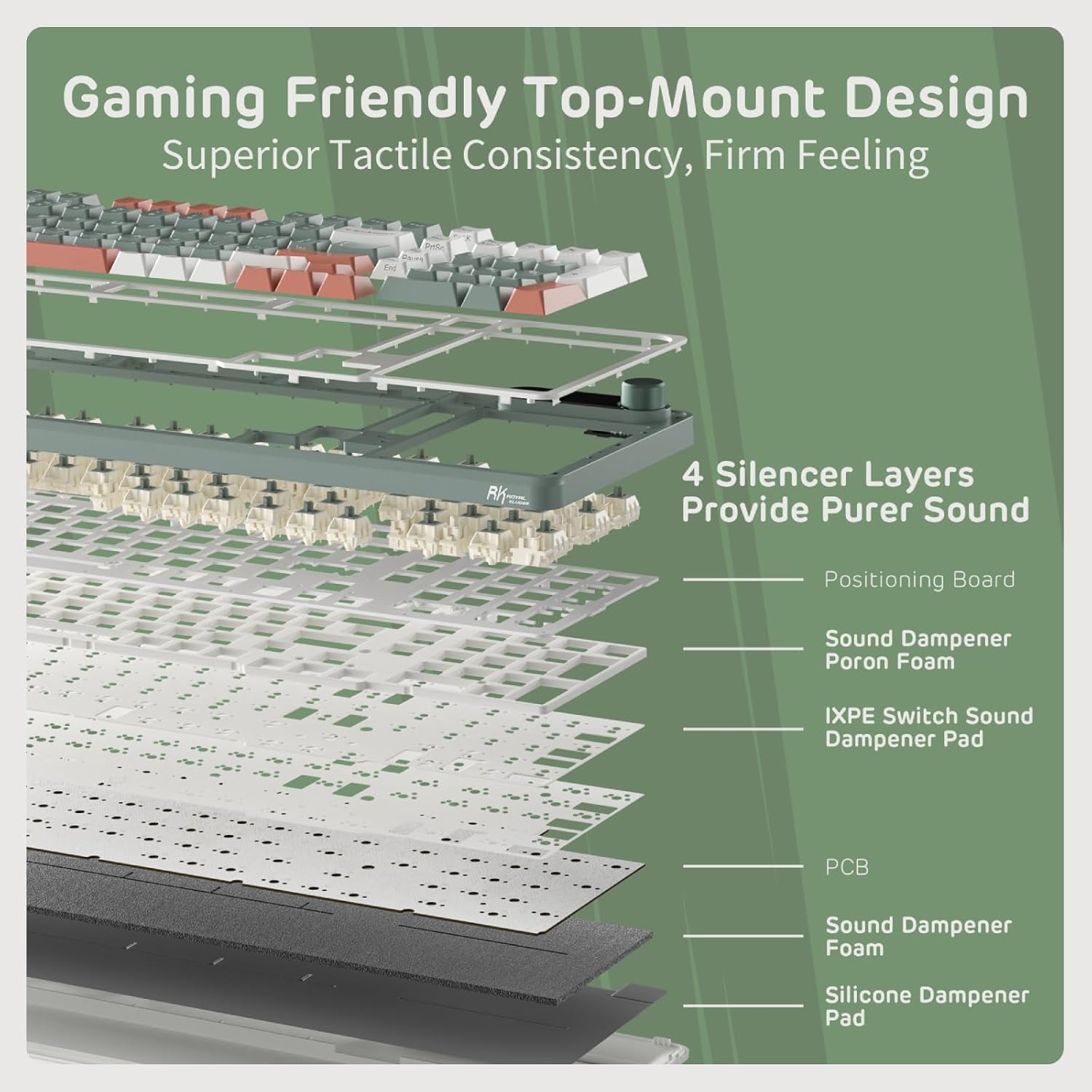 Rk Royal Kludge S98 Tastiera Meccanica Wireless - immagine 5