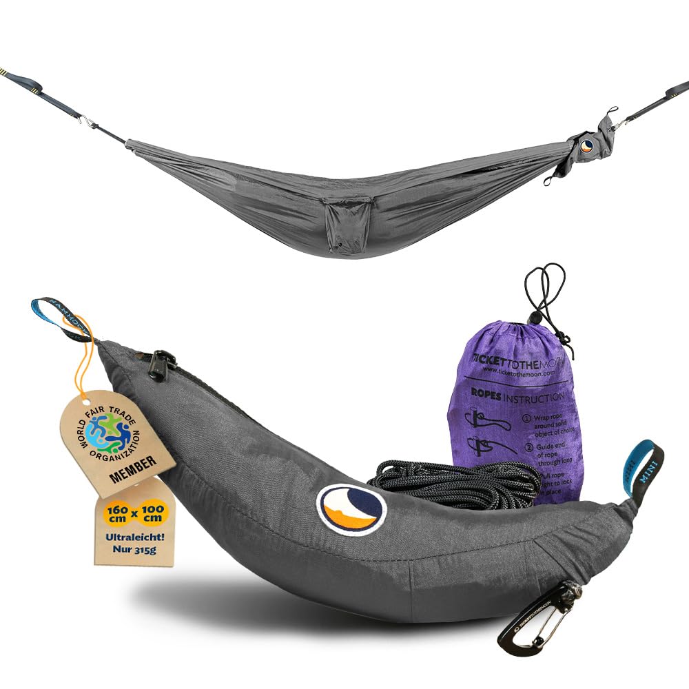 Ticket to the Moon Amaca per Bambini 160x100cm, Grigio