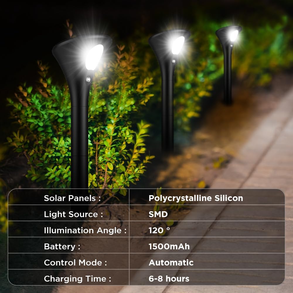 Ainostone 3 Pezzi Faretti Solari LED Esterno con Sensore - immagine 5