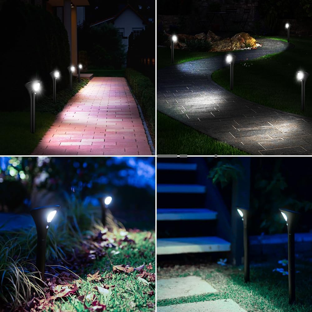 Ainostone 3 Pezzi Faretti Solari LED Esterno con Sensore - immagine 6