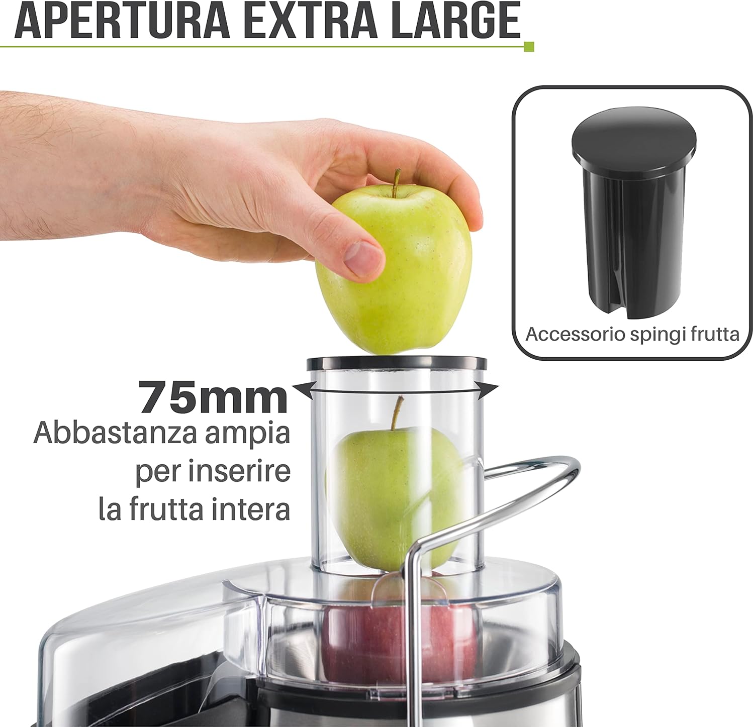 Twinzee Centrifuga Frutta e Verdura Professionale 850W - immagine 4