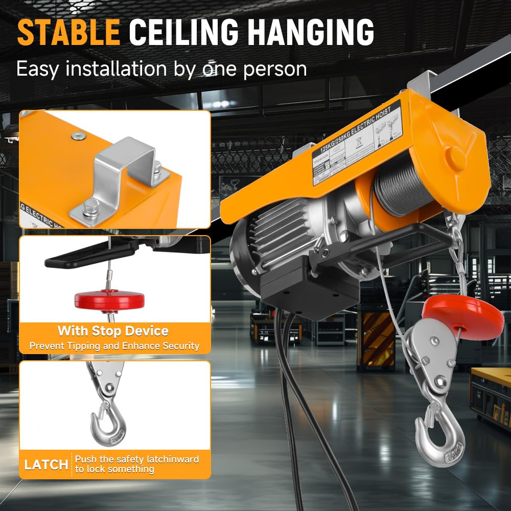 HOTECHE Verricello Elettrico 230V 125/250kg - immagine 6