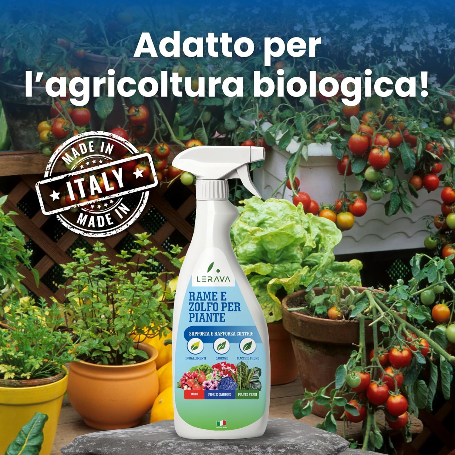 Lerava Rame e Zolfo Spray 700 ml - Fungicida Naturale - immagine 6