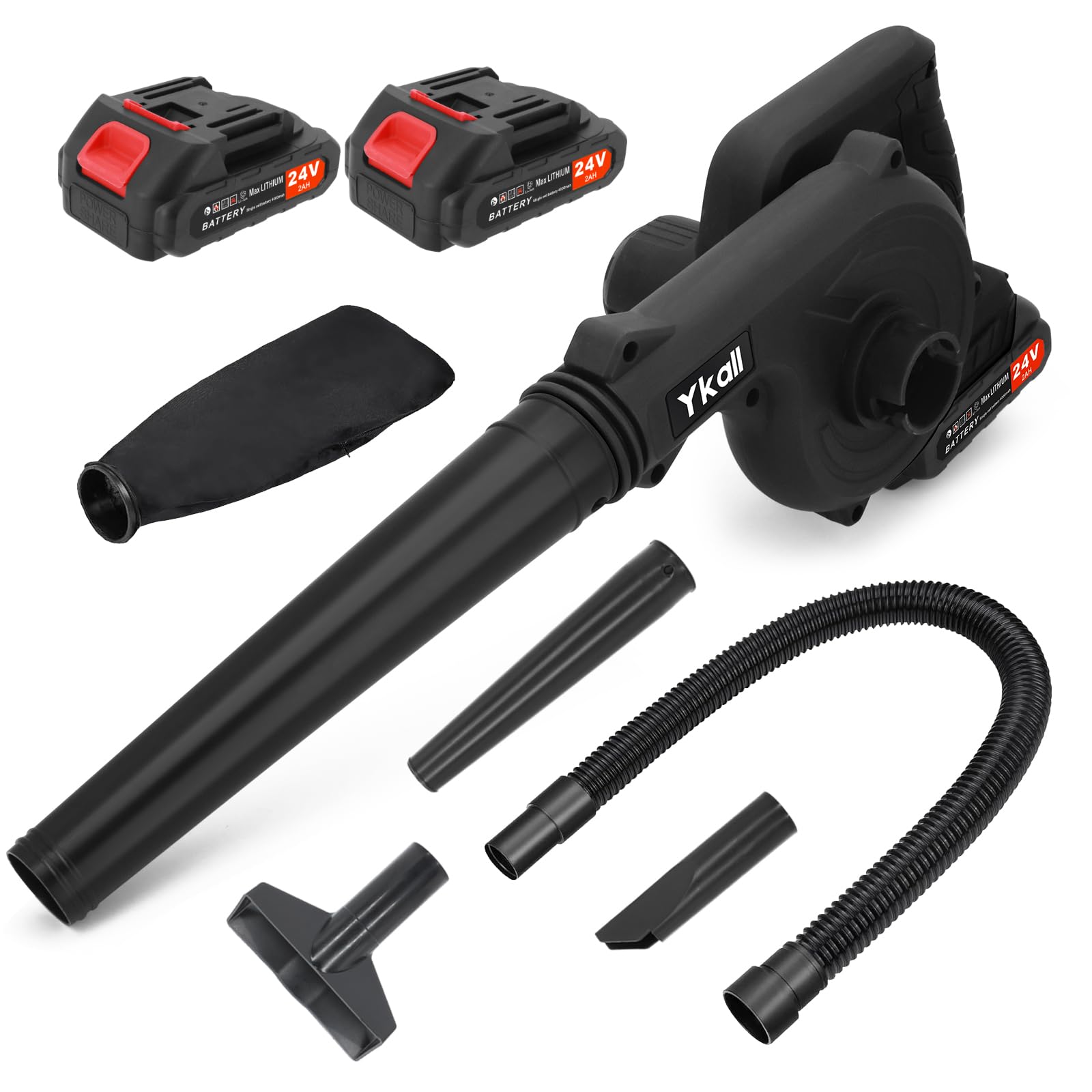 Soffiatore Elettrico a Batteria 24V, Nero