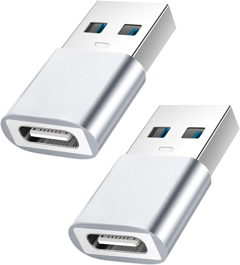 Adattatore USB C a USB Maschio (2 Pezzi), Argento - immagine 1