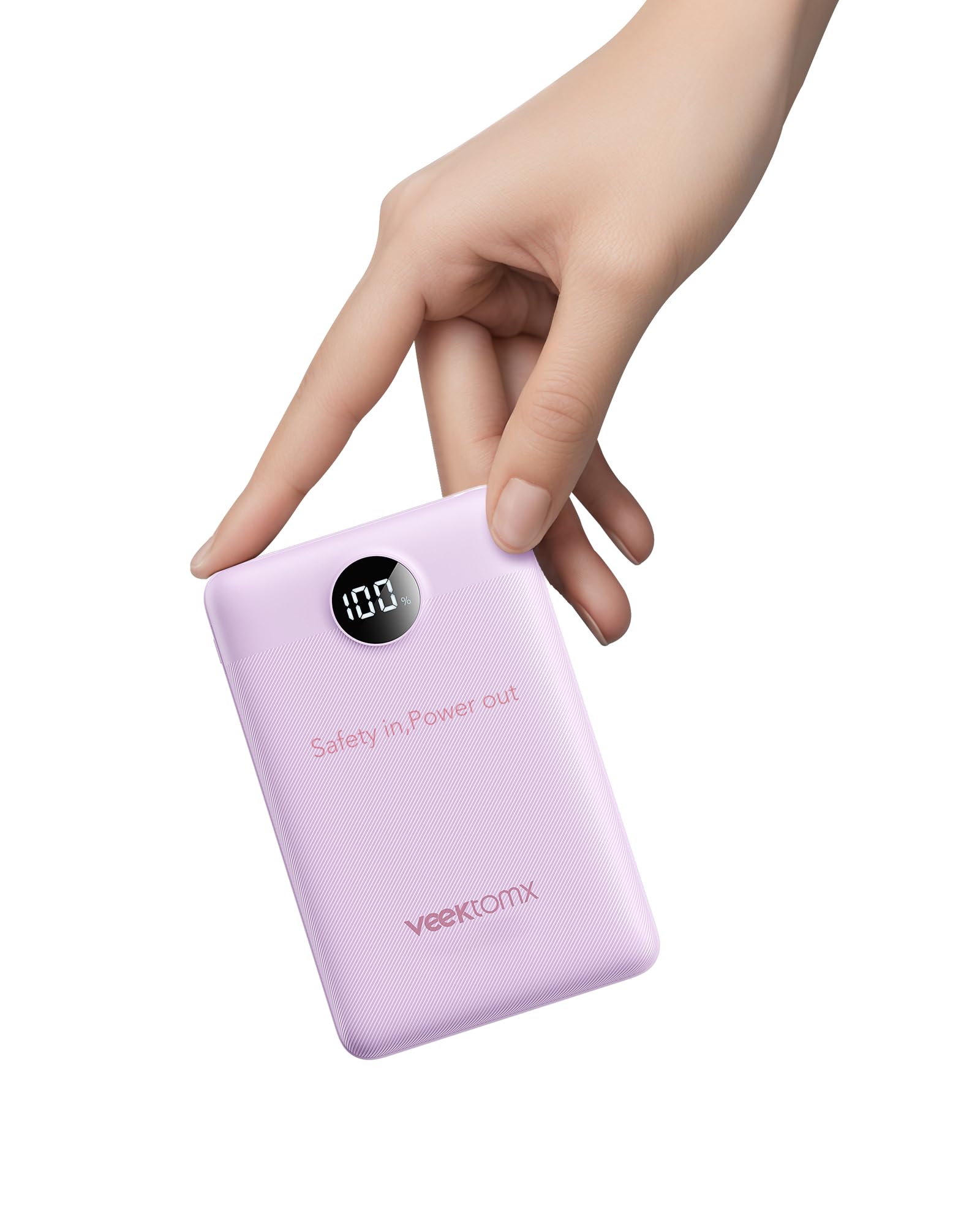 Veektomx Power Bank 10000mAh 22,5W USB-C, Viola