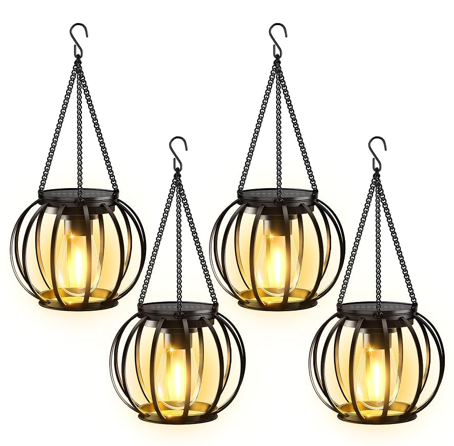 Bucasa Lanterne Solari da Esterno 4 Pezzi