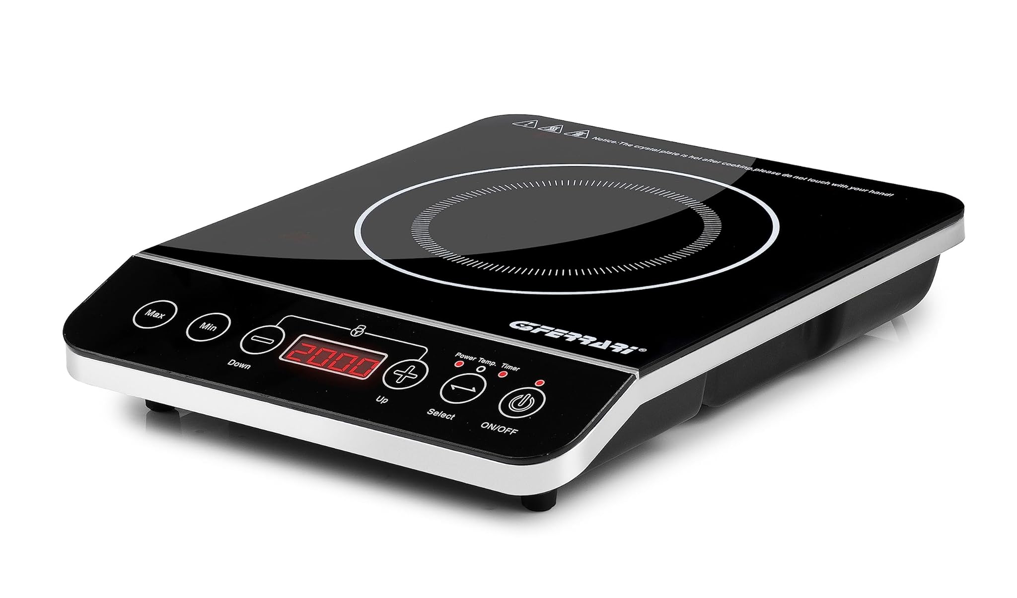 G3 Ferrari G10061 Piastra a Induzione Singola 2000W, Nero