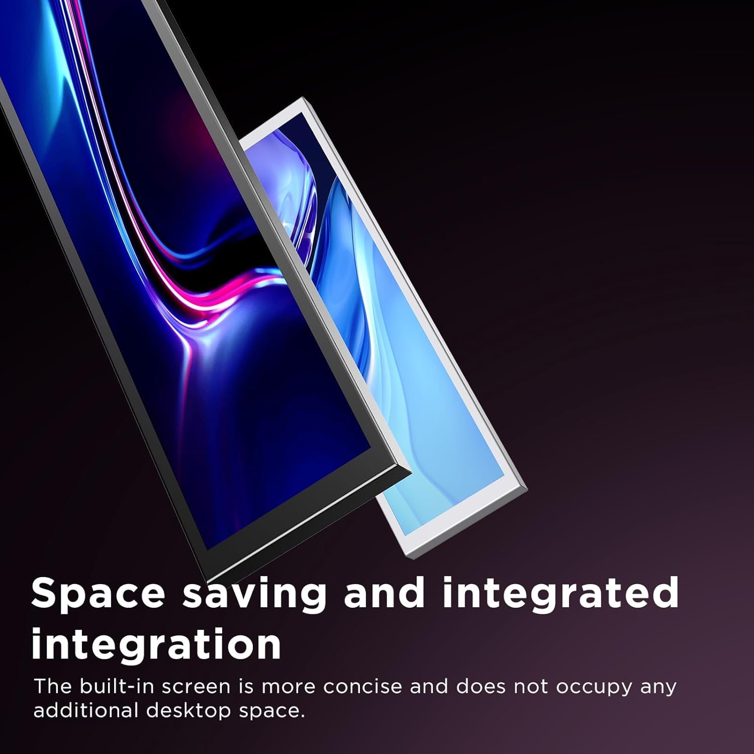 TZMRIT 9.16 Inch Universal LCD Screen Display for PC, Customizable ARGB Frame, Temperature Display Panel, Mini Monitor, with Preset & DIY Themes for Gaming PC Case/CPU Cooler (WH) - immagine 5