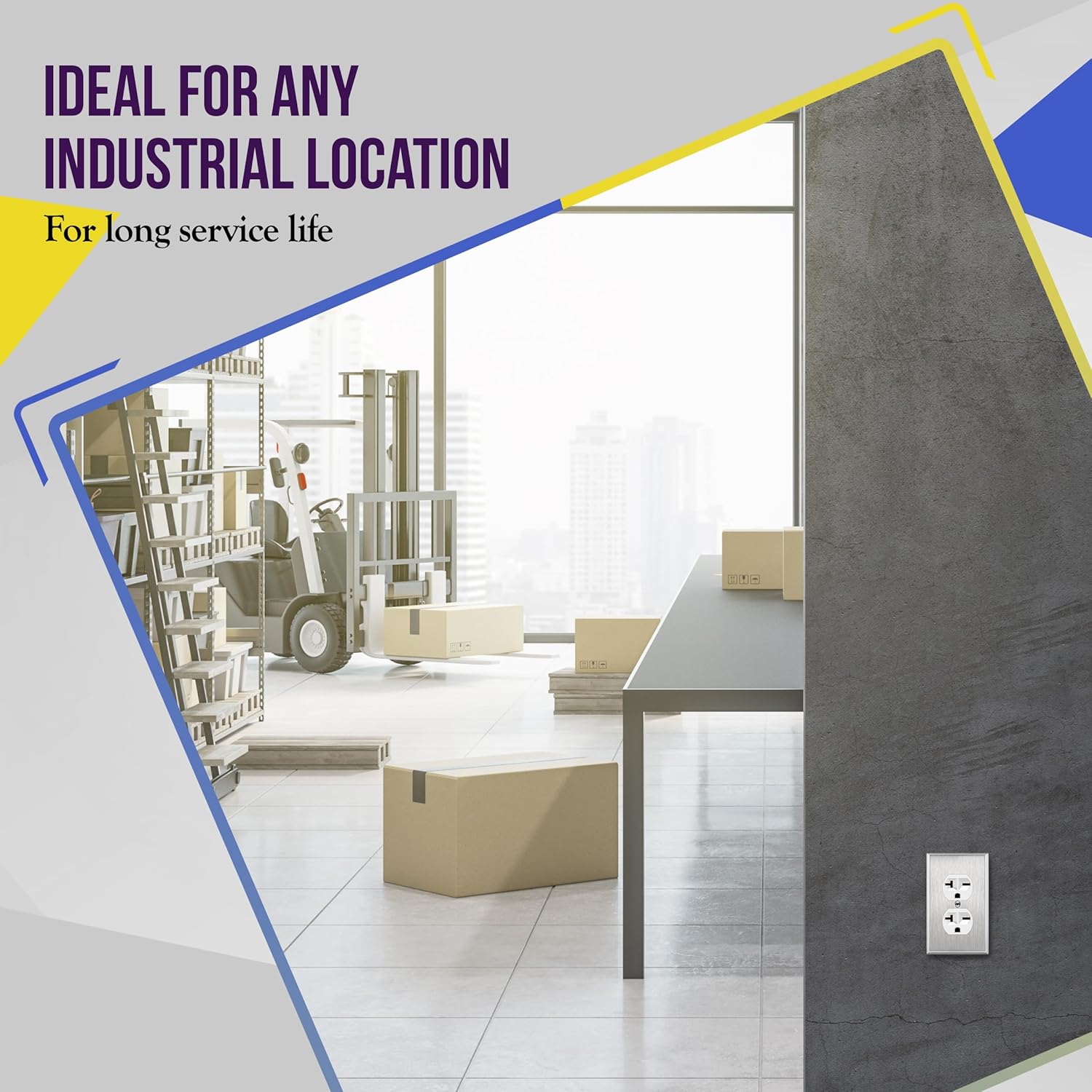 Enerlites Duplex Receptacle 20 Amp, White, 5 Pack - immagine 5