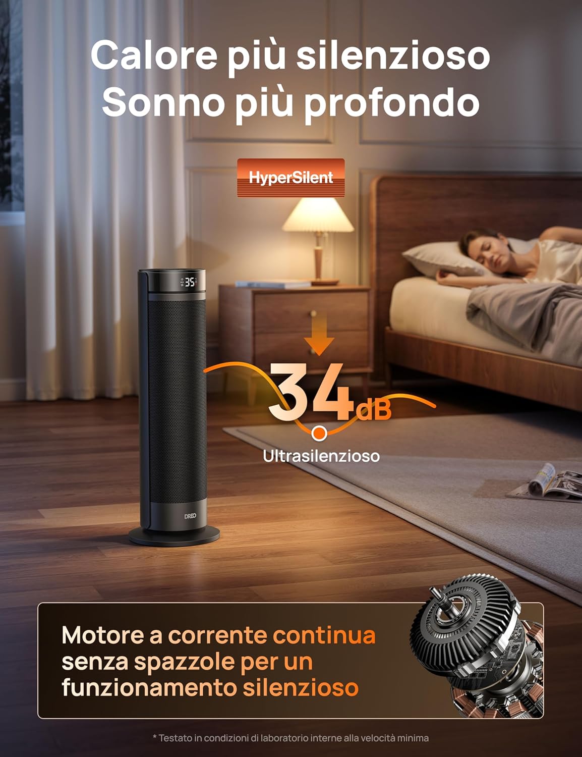 Dreo Stufa a Torre 2000W 23 Pollici Silenziosa - immagine 6