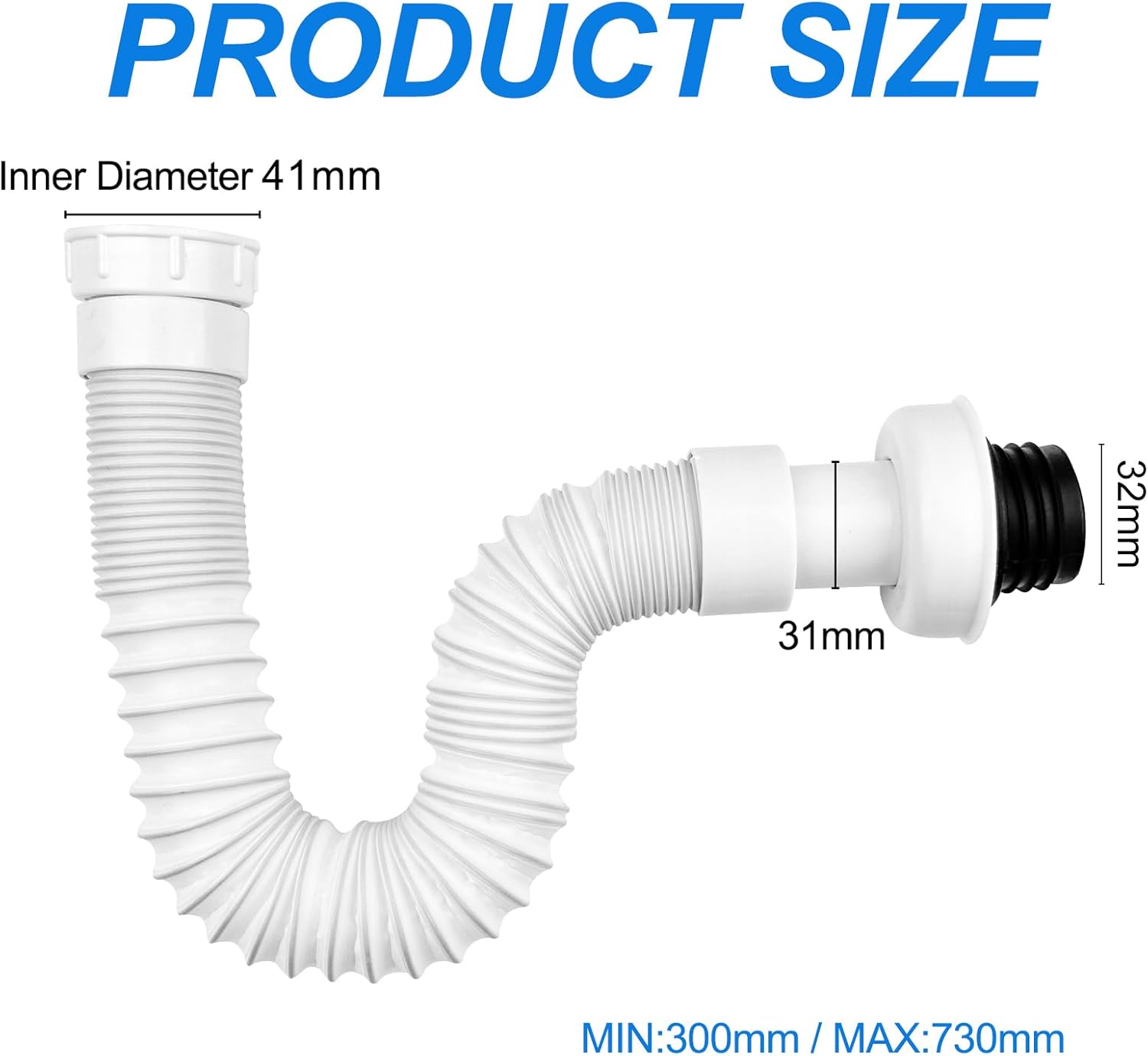 Fousenuk Sifone Lavabo Bagno Flessibile - immagine 2