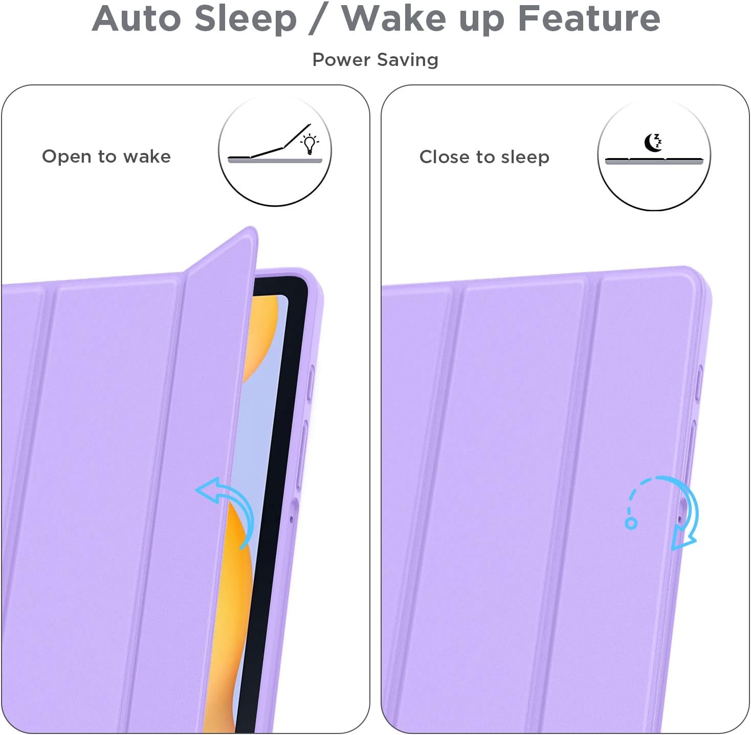 Cacoe Custodia Cover per Samsung Galaxy Tab S6 Lite 10.4'' Viola - immagine 4