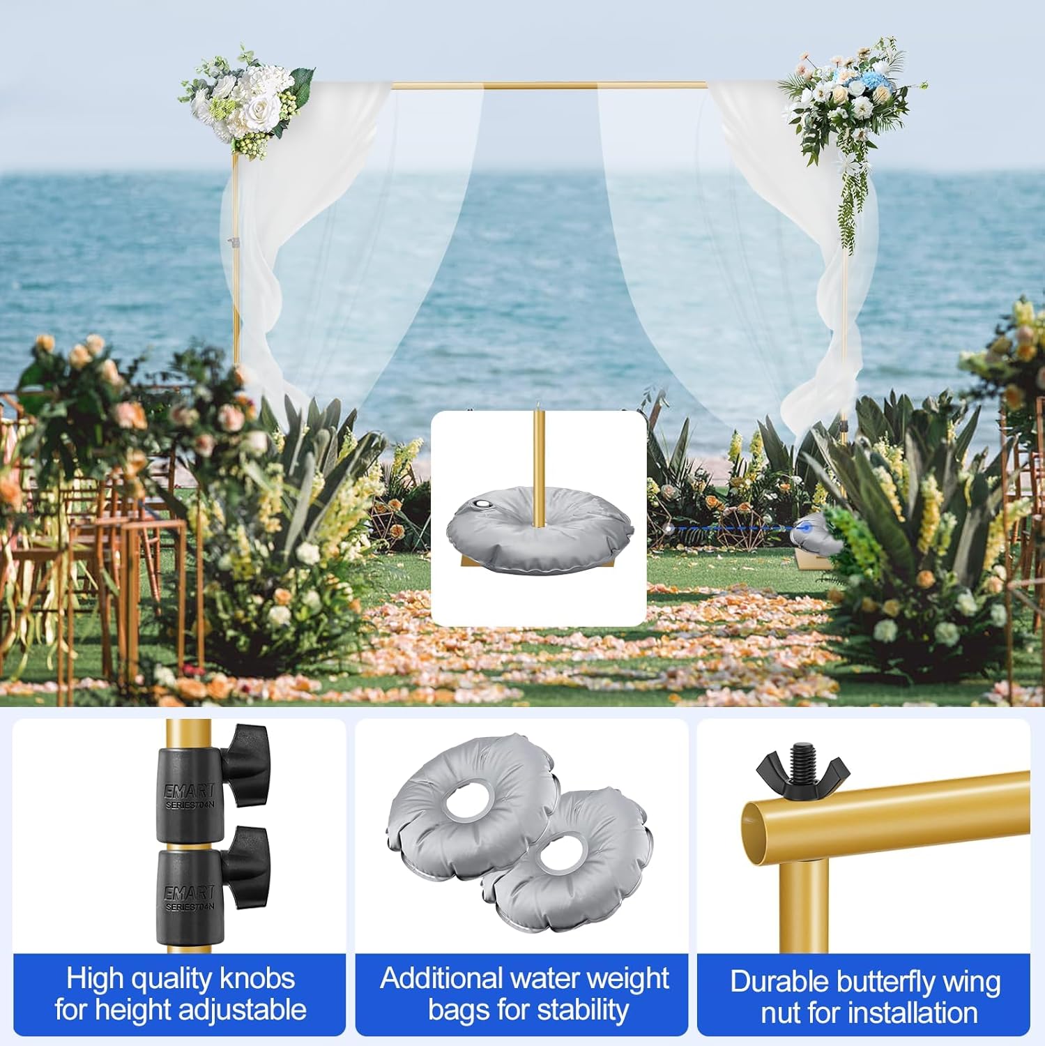 EMART Supporto per Fondale Fotografico 2x3m - immagine 4