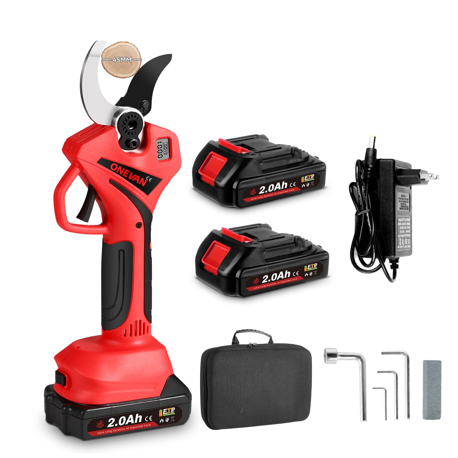 Onevan Forbici Potatura a Batteria 45mm