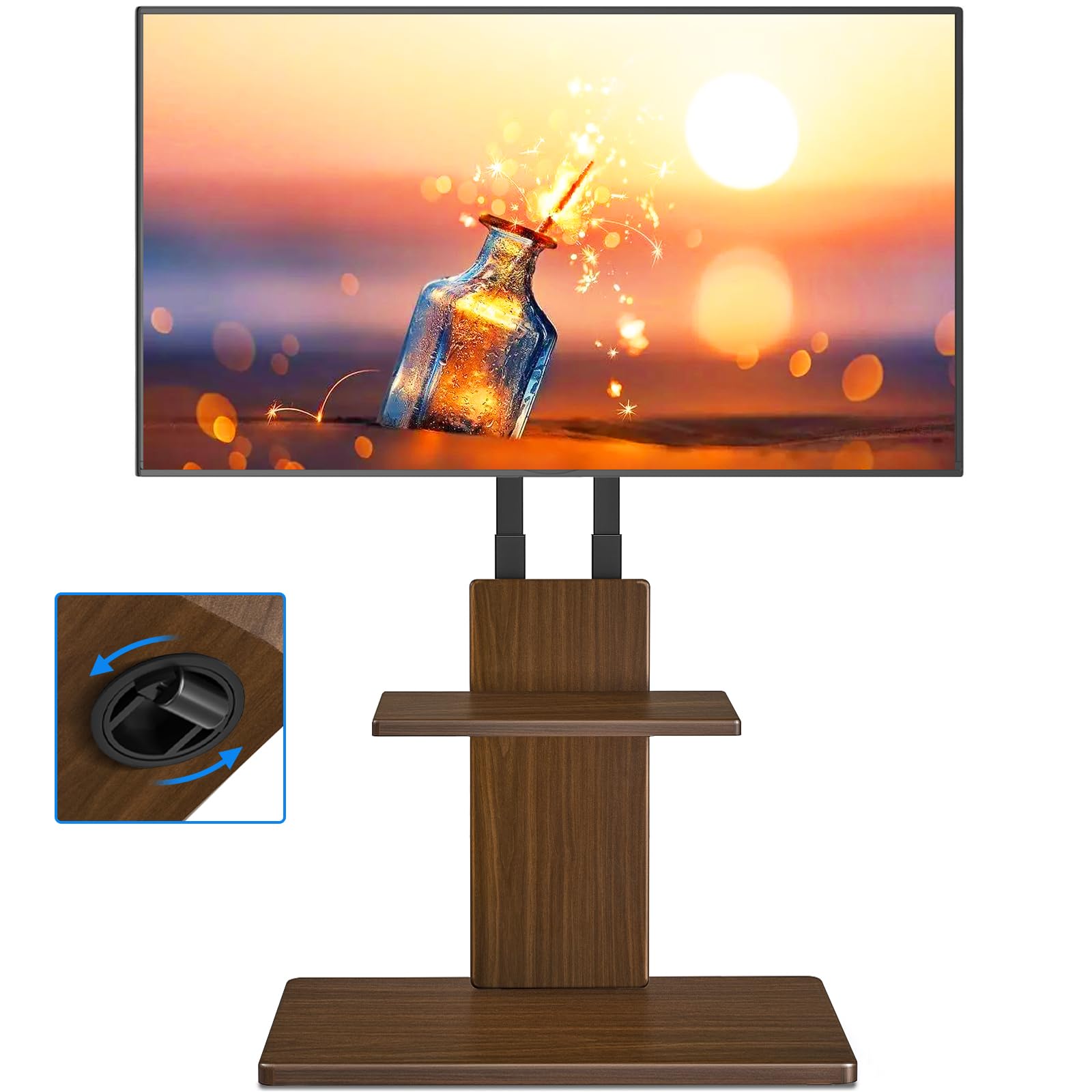 Tvon Supporto TV da Pavimento con Ruote per 32-70"