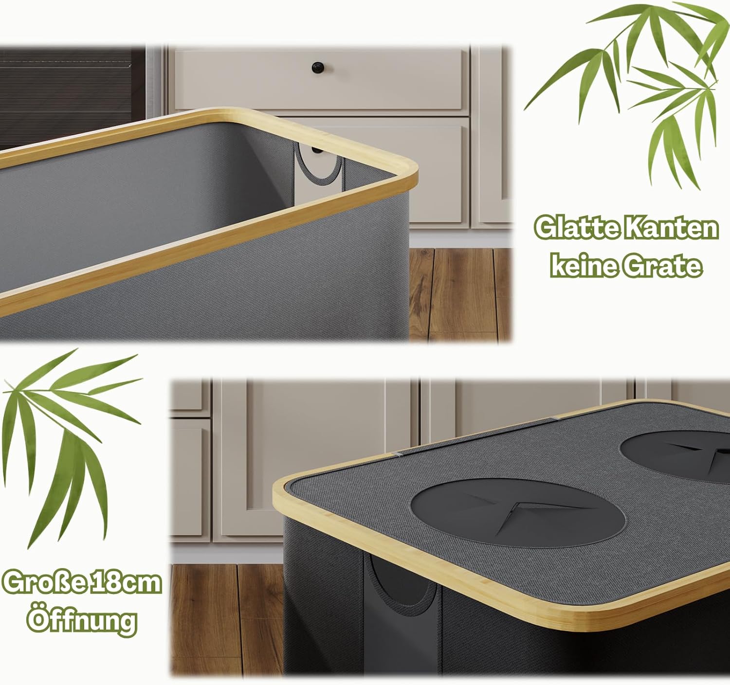 Rman Bidoni Differenziata 160L con Coperchio e Ruote, Grigio - immagine 5