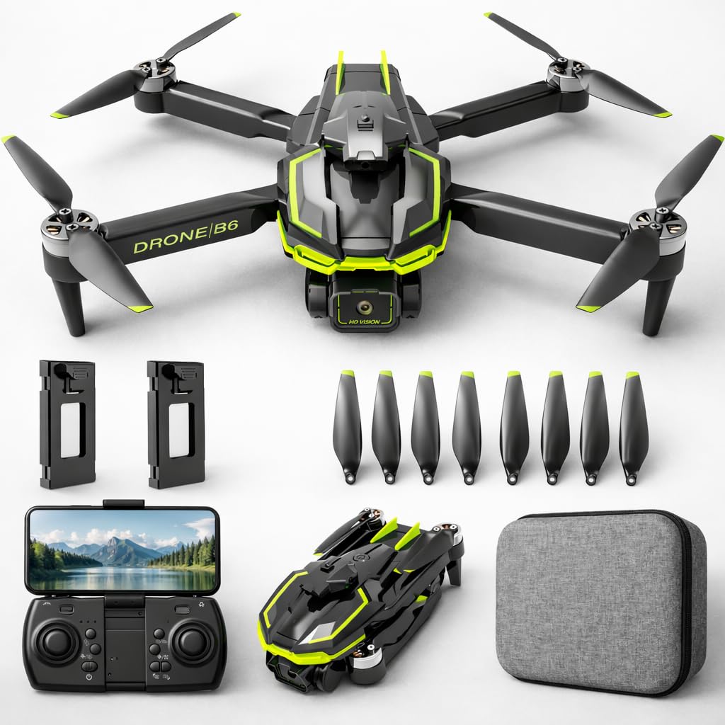 Drone con Telecamera 4K per Bambini e Adulti, Mini FPV Droni con Motore Brushless/40min di Volo/Avvio One-Key/Controllo Gesto, Giocattoli Regalo per Ragazzo e Uomo compleanni (Grey)