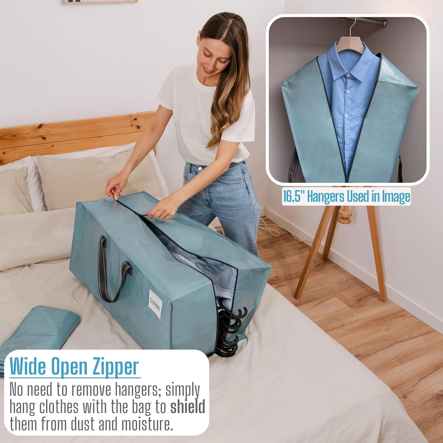 Veno Set 8 Borse Trasloco Extra Large, Azzurro - immagine 3