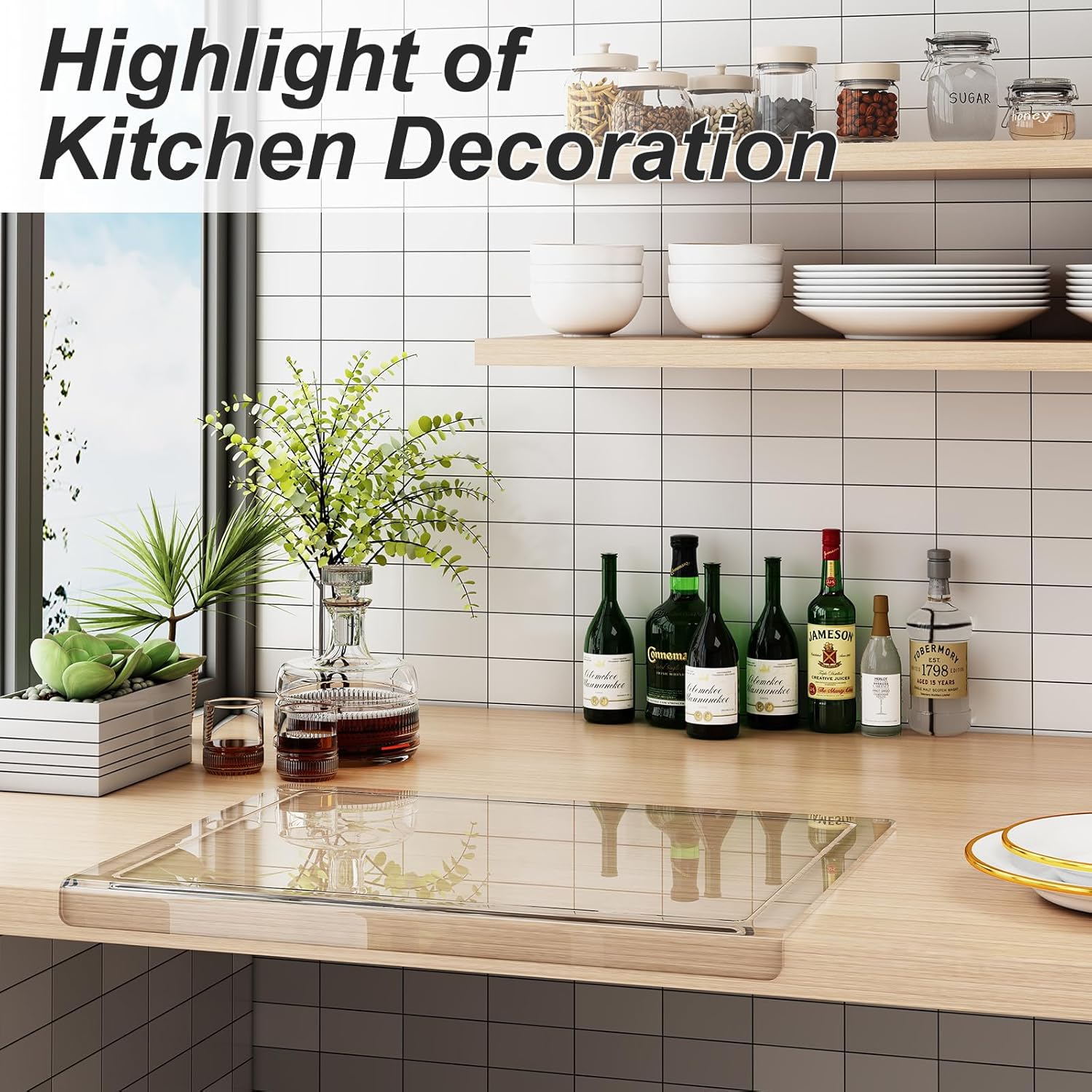 Jjl Tagliere in Acrilico con Canale per Succhi 61x46 cm - immagine 3