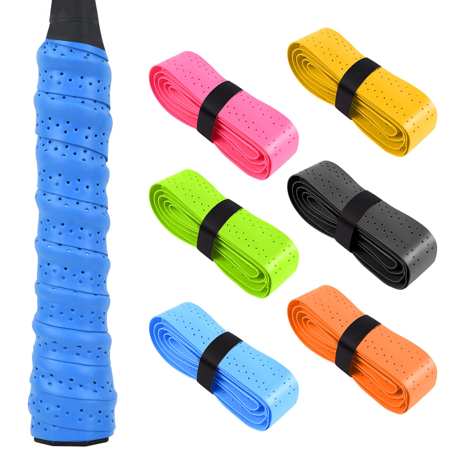 flintronic Nastro Grip per Racchetta, Nastro Antiscivolo Ultra, Grip per Racchette da Tennis e Badminton con Super Traspirante Assorbente Antiscivolo Asciugatura Rapida sopra