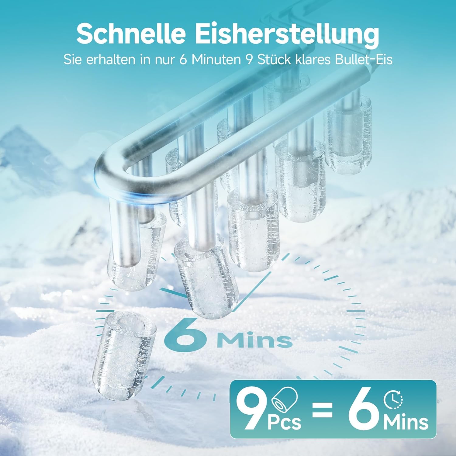 Euhomy Macchina per cubetti di ghiaccio piccola - immagine 3